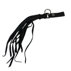 New Amiri Studded Long Tassel Suede Keychain